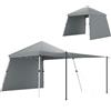 Outsunny Gazebo da giardino 3x3m pop up tenda pieghevole teli parasole aggiuntivi piedi inclinabili sacco di trasporto grigio chiaro