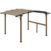 Outsunny Pergola tonnella da giardino con bancone tetto ad arco - struttura in alluminio e acciaio dim. 4L x 2,6l x 2,4H m