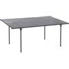 Outsunny Pergola rigida in alluminio e policarbonato, padiglione da giardino e carport 500 x 299 x 195/223 cm in grigio