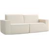 HOMCOM Divano 3 posti in velluto a coste 230 cm, moderno divano, nessun montaggio necessario, beige | Aosom Italy