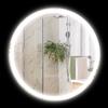 kleankin Specchio rotondo luminoso LED da bagno Ø 70 cm murale con illuminazione 3 colori interruttore tattile 23W bianco argento