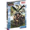 Clementoni - Puzzle per Bambini 180 Pezzi Supercolor, per Bambini 7+ Anni, Illustrazione con Personaggi dal Cartone Dragontrainer, Idea Regalo, Made in Italy, 33,5x48,5 cm, 29793