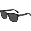 Gucci Gg0746s Occhiali da Sole, Nero-Nero-Grigio, 57 Uomo