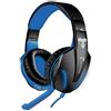 TECHMADE CUFFIE GAMING MULTIMEDIALI BLU, UNICA