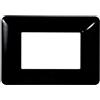 Biesse Placca 3 Moduli Nero Lucido Compatibile Bticino Matix | Eleganza Moderna