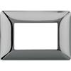 Biesse Placca 3 Moduli Cromo Argento Lucido Compatibile Bticino Matix | Design Raffinato