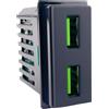 Biesse Caricatore USB Nero Doppia Porta Tipo A Compatibile Bticino Living Now | Ricarica Veloce e Design