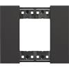 Biesse Placca Nera 2 Posti Living Now Compatibile | Design Audace per il Tuo Impianto