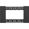 Biesse Placca Nera 4 Moduli Compatibile Living Now | Massima Personalizzazione e Stile Audace