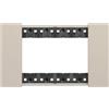 Biesse Placca Sabbia 4 Posti Living Now Compatibile | Design Ampio e Accogliente per il Tuo Impianto
