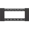 Biesse Placca Nera 6 Moduli Compatibile Living Now | Massima Organizzazione e Stile Audace