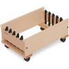 Foppapedretti Supershuttle Carrello Portasedie in Legno, Colore Naturale, Made in Italy