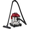 G3 Ferrari G90028 Fusto Red Bidone Aspira Solidi e Liquidi,1000 W, 18kPa, Wet&Dry, Filtro in tessuto, Accessori inclusi, Acciaio Inox/Rosso