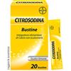 Citrosodina Integratore Digestivo per Digestione Difficile, Integratore Alimentare di Calcio al Gusto Limone Senza Zucchero, 20 Bustine Effervescenti