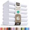 Utopia Bedding 6 lenzuola, Wrinkle, Fade & resistente alle macchie, ipoallergenico, Microfibra, White, Coppia