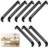 Jisrcha 8 Pezzi Maniglie per Mobili da Cucina, Maniglie Armadio, Interasse Fori 96 mm Maniglia per Mobili, Maniglie per Cassetti, Maniglie Cameretta Cucine e Decorazioni per la Casa (Nero)