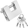 QWORK® Lucchetto Antiscasso, 70 mm Lucchetto con 3 Chiavi, Lucchetti Impermeabili Esterni, per Capannone, Catena, Cancello, Garage, Contenitore
