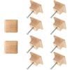 Angoily - 10 bottoni quadrati in legno, per armadio, armadio, cassetto, cassetti, cassetti, mobili, maniglie