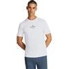 Tommy Hilfiger Uomo T-Shirt Maniche Corte con Branding, Bianco (White), XS