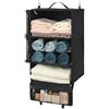 GRANNY SAYS Organizer Armadio da Appendere, Organizer da Viaggio Appendere con 3 Scomparti, Organizer Armadio Salvaspazio per Vestiti, Nero Appendi Borse da Armadio, Grande Ripiani per Armadio Interno