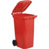MobilPlastic Bidone carrellato 240Lt rosso per raccolta differenziata