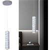 Vinilky Lampada a sospensione in cristallo a 3 luci, lampada a sospensione a LED dimmerabile, lampada a sospensione moderna regolabile per isola cucina, sala da pranzo, soggiorno(Nessun telecomando)