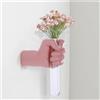 XYQXYQ Scultura da parete rosa decorazione camera da letto vaso a mano decorazione vaso moderno statua da parete unica arte della decorazione domestica
