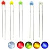 Cleiscry 100 pezzi 1,8 mm 5 colori ogni 20 pezzi punta rotonda diffusiva lente LED diodo luce assortita kit verde blu bianco giallo rosso componente fai da te