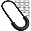 Your Day Mate Tirazip per infilare, 48 pz, in Nero, dimensioni 60 x 30 mm, tirazip di ricambio in nylon per riparazioni, tirazip, cursore per abbigliamento sportivo, zaino, borsa