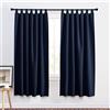 PONY DANCE Tende Oscuranti per Interni Tende Blu Scuro Termiche Isolanti per Soggiorno Curtains per Casa con Passanti 2 Pezzi 140x175 CM