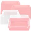MOUYAT 50 scatole singole per fette di torta da asporto, in cartone con coperchi trasparenti, contenitori per dessert a prova di olio, per macaron, panini, biscotti, ciambelle