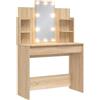 vidaXL Toeletta con Luci LED Rovere Sonoma 96x40x142 cm