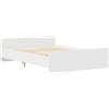 vidaXL Giroletto con Testiera e Pediera Bianco 120x190 cm, giroletto con testiera, Letto, Base Letto, giroletto con pediera, Letto Matrimoniale