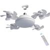 Generico Luce per ventilatore a presa, ventilatore da soffitto a vite con telecomando 3 colori 3000K-6500K dimmerabile e 3 velocità del vento lampadina per camera da letto, cucina, garage (4 Testa)