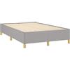 vidaXL Giroletto Senza Materasso Grigio Chiaro 120x190 cm in Tessuto