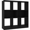 vidaXL Libreria/Credenza Scaffali Versatile Decorativa Mobiletto Arredo Casa Mensole a Giorno Espositore Nera 97,5x29,5x100 cm in Truciolato