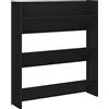 vidaXL Scarpiera a Muro Nera 80x18x90 cm in Legno Multistrato