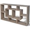 vidaXL Libreria da Parete scaffale mensola a Muro con 8 Scomparti Quercia