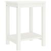 vidaXL Comodino Bianco 35x30x47 cm in Legno Massello di Pino