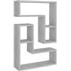 vidaXL Mensole a Muro 2pz Grigio Cemento 50x15x50cm Legno Multistrato