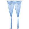 vidaXL Tenda macramè Blu 140x240 cm in Cotone