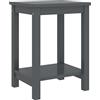 vidaXL Comodino Grigio Scuro 35x30x47 cm in Legno Massello di Pino
