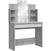 vidaXL Toeletta con Luci LED Grigio Sonoma 96x40x142 cm