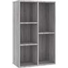 vidaXL Libreria/Credenza Grigio Sonoma 50x25x80 cm Legno Multistrato