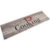 vidaXL Tappeto da Cucina Lavabile Grigio Cucinare 45x150 cm Velluto