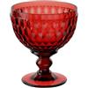 Villeroy & Boch - Boston col. Coppa da spumante red, bicchiere stravagante e dal design elegante per prosecco e champagne, cristallo, rossa, 400 ml