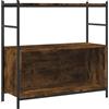 vidaXL Libreria Rovere Fumo 80x30x78,5 cm in Legno Multistrato e Ferro