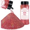 JEMESI Glitter Olografici Ultrafini, Glitter Di Bellezza, Rosa140g, Adatti Per Capelli, Viso, Corpo, Unghie e Trucco Natalizio. Adatti Anche Per Resina Epossidica, Vetro e Lavori Artigianali.