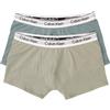 Calvin Klein Bambino Pantaloncini Boxer Confezione da 2 con Fascia con Logo, Multicolore (Laureloak/Trooper), 10-12 Anni