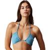 Calvin Klein Donna Top Bikini Bralette in Tessuto Increspato, Blu (Adriatic Blue), S